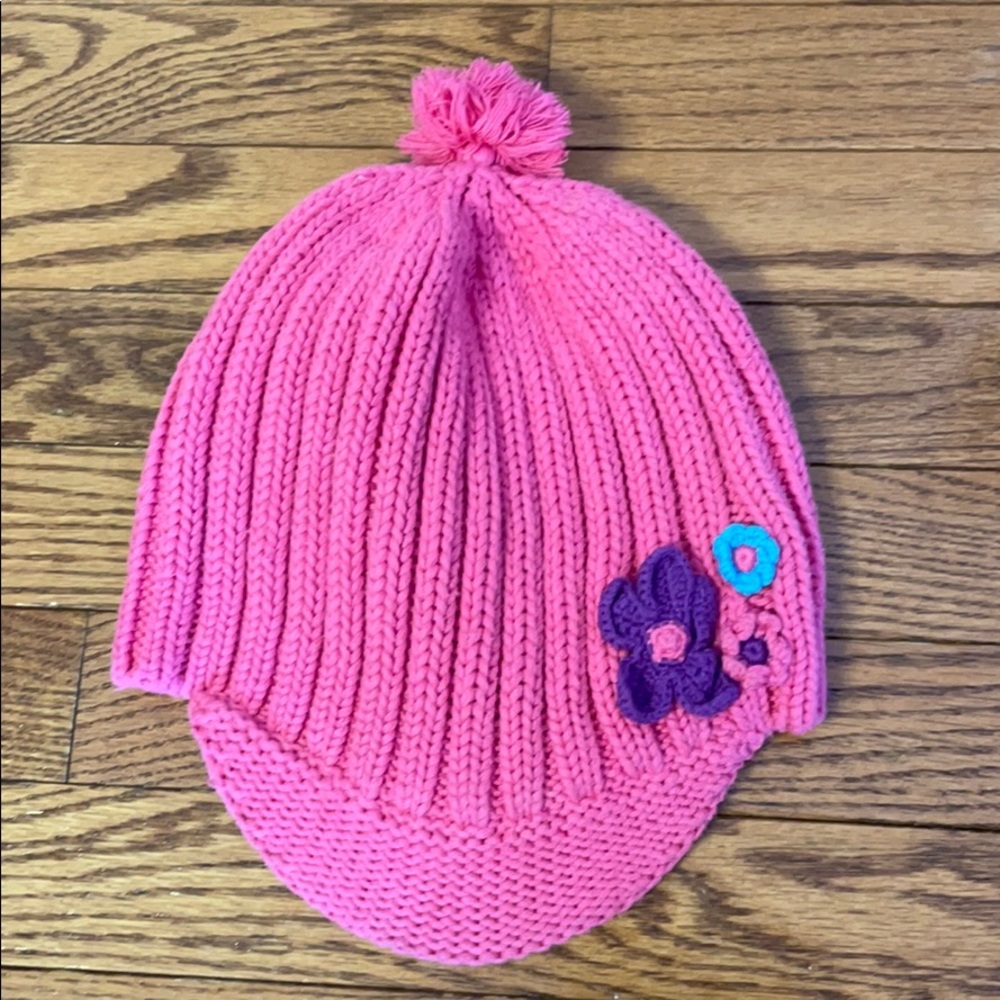 Hanna Andersson pink Winter hat w/brim size L